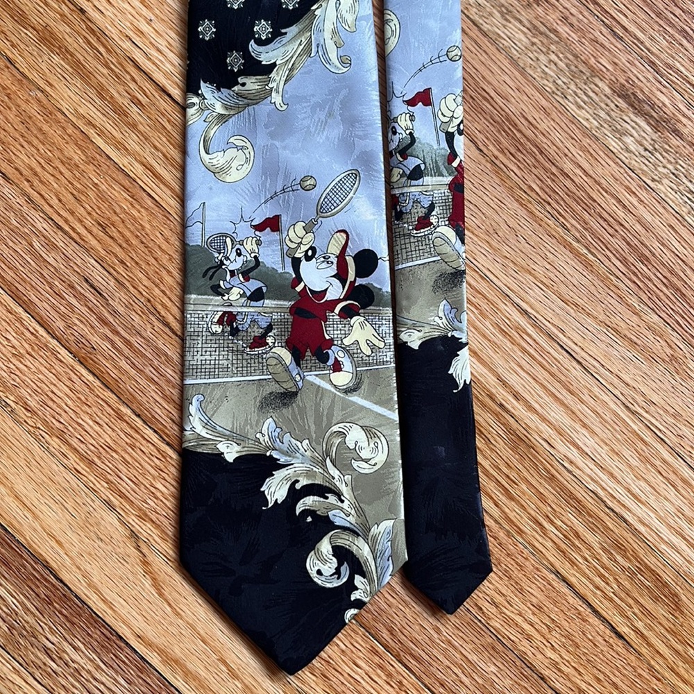 Vintage Mickey Mouse Neck Tie / Disney / Tennis - Picture 7 of 7